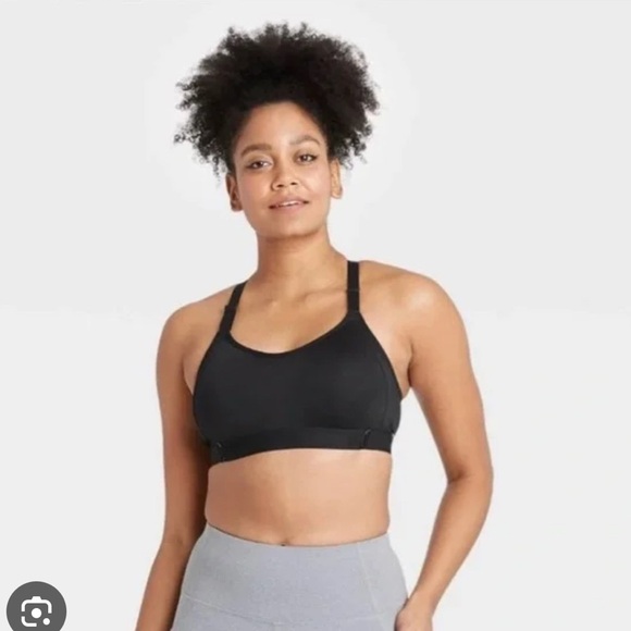 All in Motion Black Sports Bra Size L - Picture 1 of 4